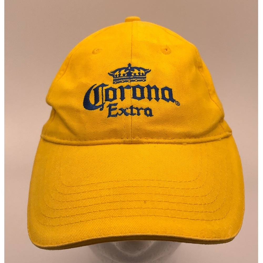 Vintage Corona Extra Strapback Hat One Size Yellow Beer Acme Apparel‎